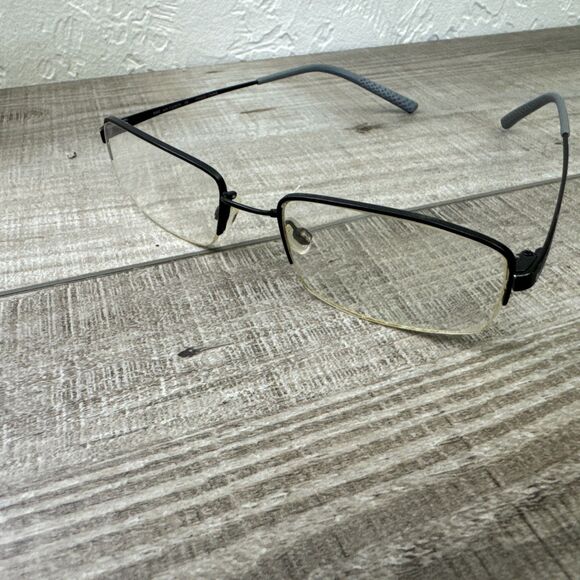 Nike Flexon Eyeglasses 4192 007 Black Gray Metal Half Rim FRAMES ONLY 53-19-145 - Picture 1 of 7